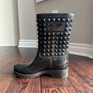Black Valentino Rain Boots